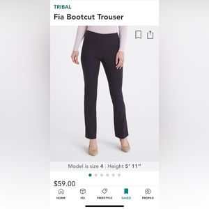 Tribal Fia Bootcut Trouser, Navy, Size 16